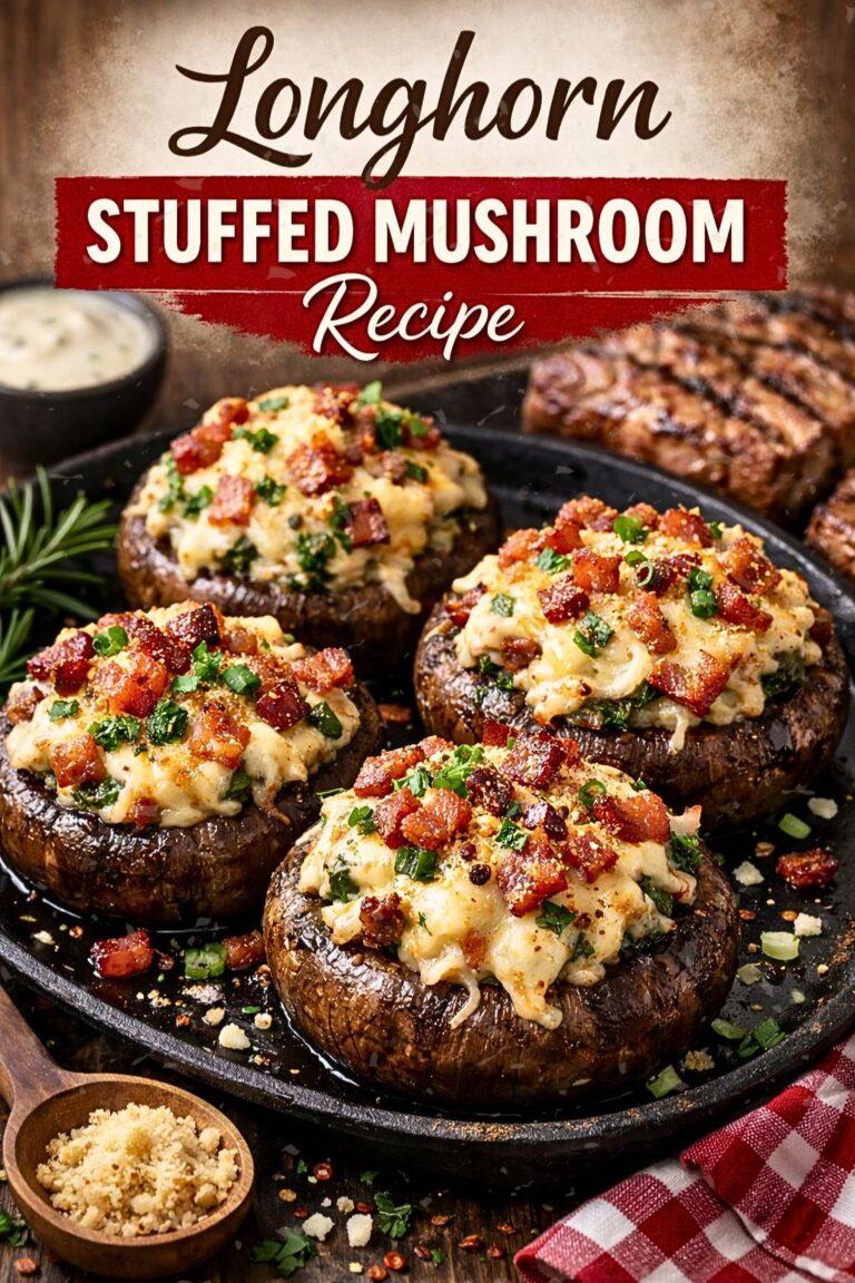 Longhorn Stuffed Mushroom Recipe