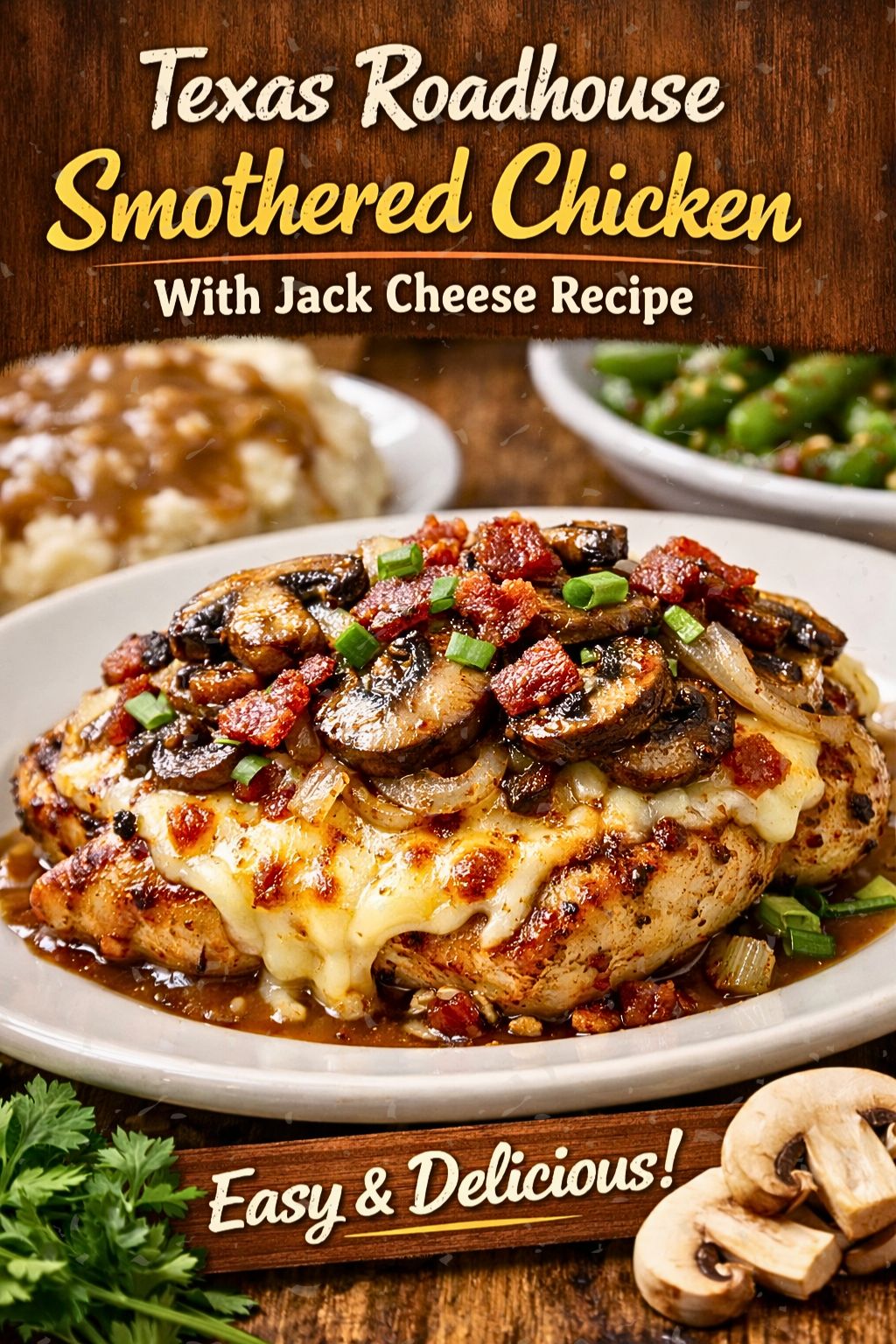 Texas Roadhouse Smothered Chicken with Jack Cheese