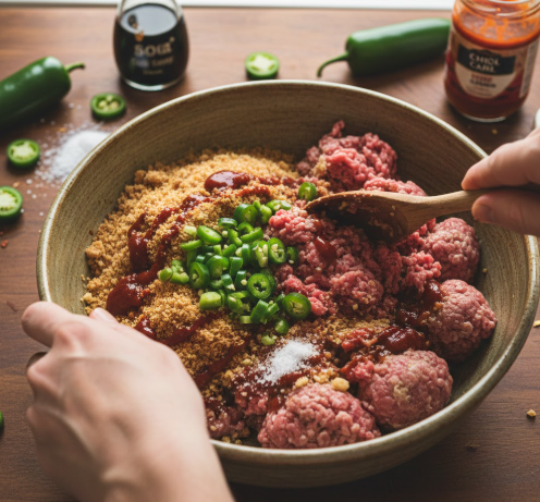 Step 2: Combine the meat and seasonings