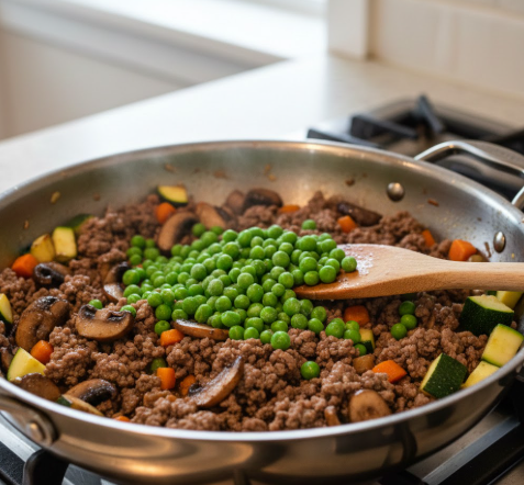 Step 3: Cook the Vegetables with the Beef