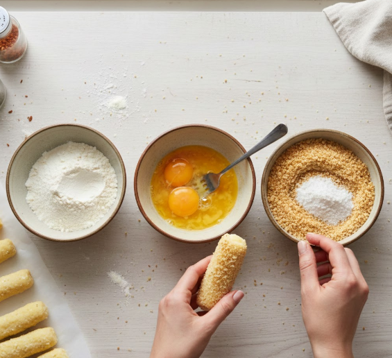 Step 4 — Bread the Sticks