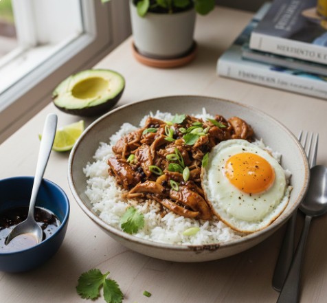 2. Filipino Chicken Adobo Rice Bowl