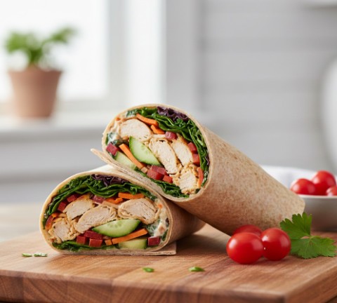 3. Rotisserie Chicken Wrap with Veggies
