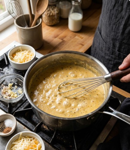 Creating the Creamy Cheese Sauce