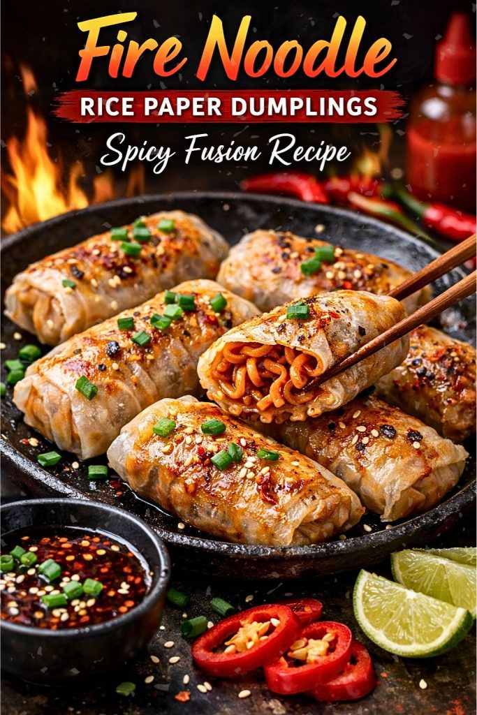 Fire Noodle Rice Paper Dumplings: Spicy Fusion Recipe