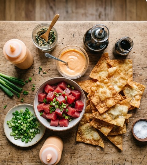 Key Ingredients for the Best Yard House–Style Poke Nachos
