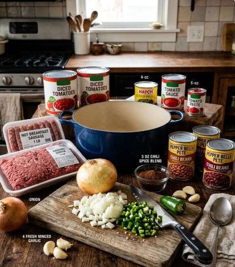 Pepper Belly Pete Chili Ingredients