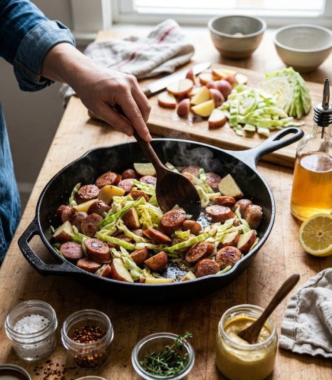Tips for the Perfect Rustic Cabbage, Potatoes, and Sausage Skillet